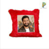 This soft square cushion in bright and attractive red color with fur has printable area for personalization. Please upload a photo of your choice to get it printed. Cushion Dimension: 16 inch x 16 inch Picture Size: 8 inch x 8 inch A very suitable gift for valentine's day or wedding anniversaries.
