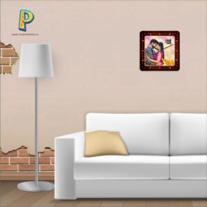 Customized Square Wood Wall Clock