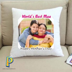 Mother’s Day Personalized Photo Print Cushion Cover Pillow 16×16 inches