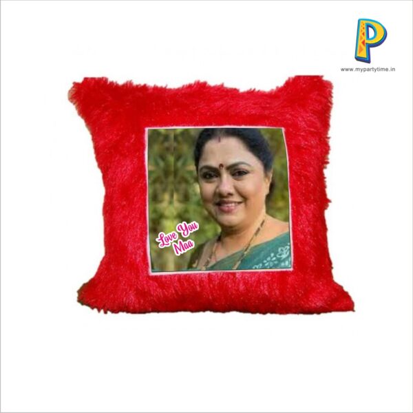 This soft square cushion in bright and attractive red color with fur has printable area for personalization. Please upload a photo of your choice to get it printed. Cushion Dimension: 16 inch x 16 inch Picture Size: 8 inch x 8 inch A very suitable gift for Women’s Day