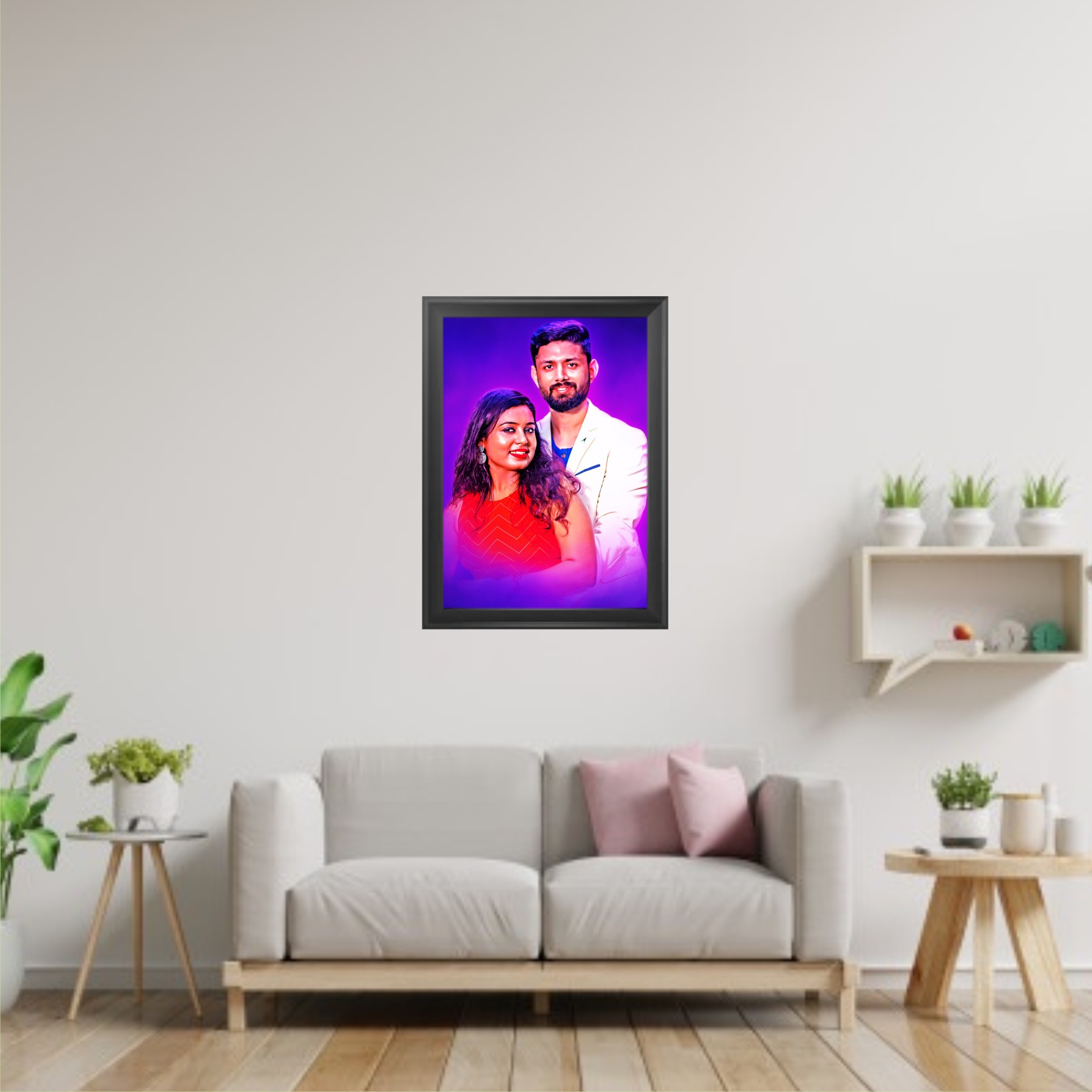Hi Quality UV Photo Collage Print With Gliter Laminated . Light Weight , long Life . Gifting For all purpose .. Print Size : 12×18 inch Frame size : 14×20 inch