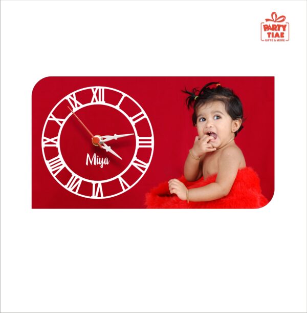 Personalised Photo Table Clock 7×4 inches