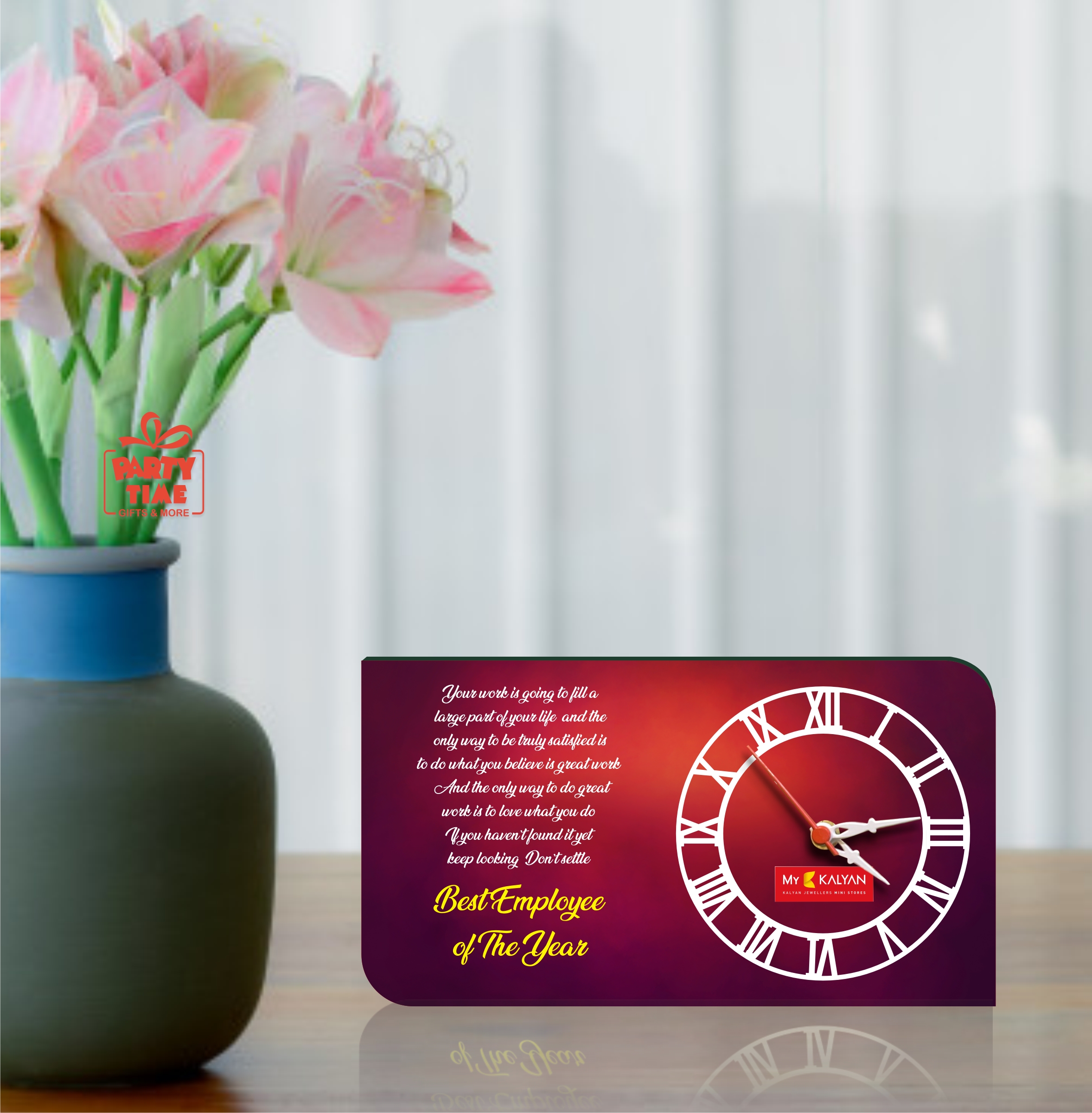 Personalised CORPORATE  Table Clock 7×4 inches