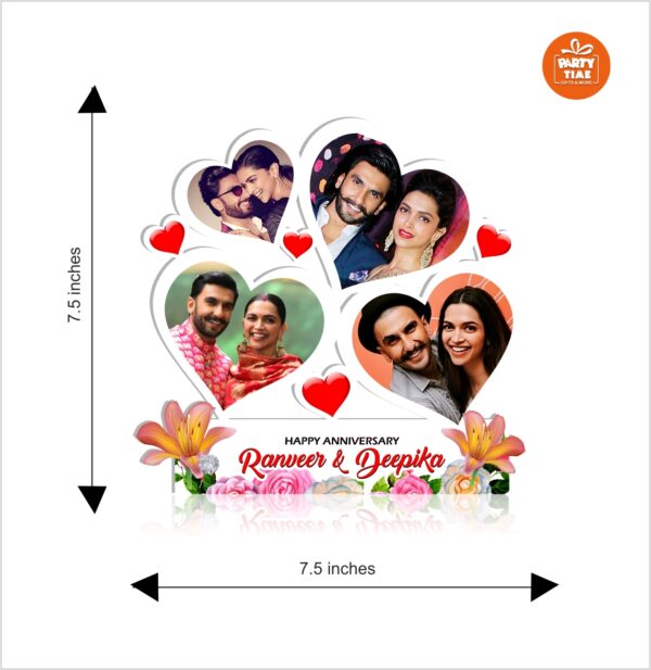 Personalized COUPLS CUTOUT STANDEE hi quality Sublimation Print with 6 mm Acrylic a place on the bedroom It is a perfect anniversary birthday gift for your better half. A personalized gift, it will definitely show the amount of thought that you put in the gift. Customize it for your loved ones and win over their hearts. Material : 6 mm Imported Acrylic with Sublimation Print Size : 8×11 inches